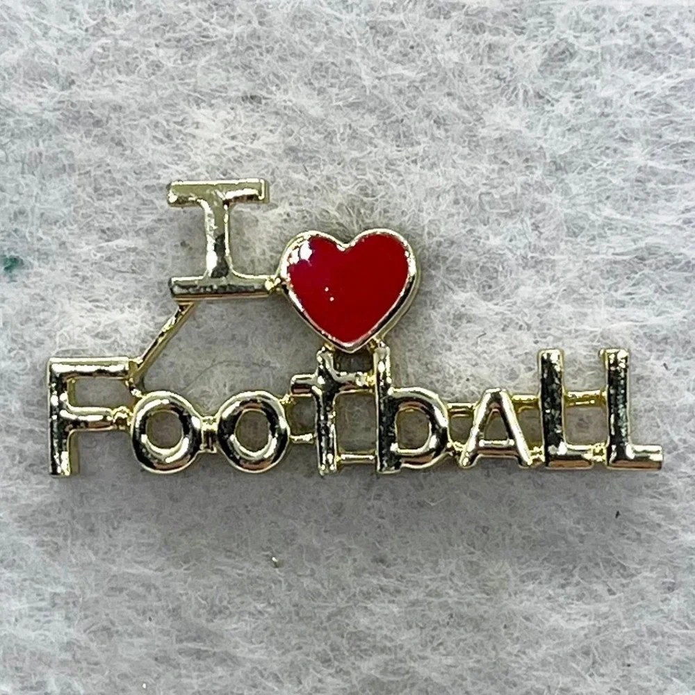 🔮 5/$25 Vintage I Love Football Pin